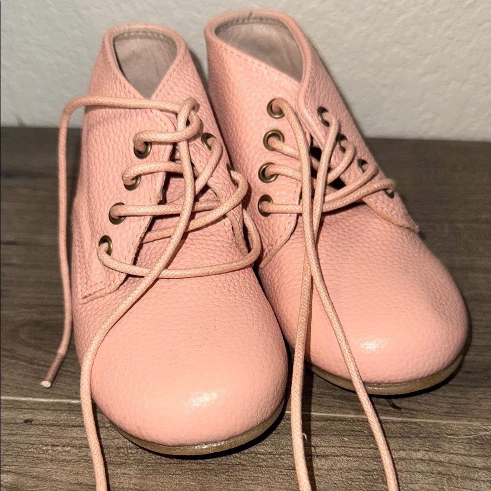 Pink Kids Lace-Up Shoes